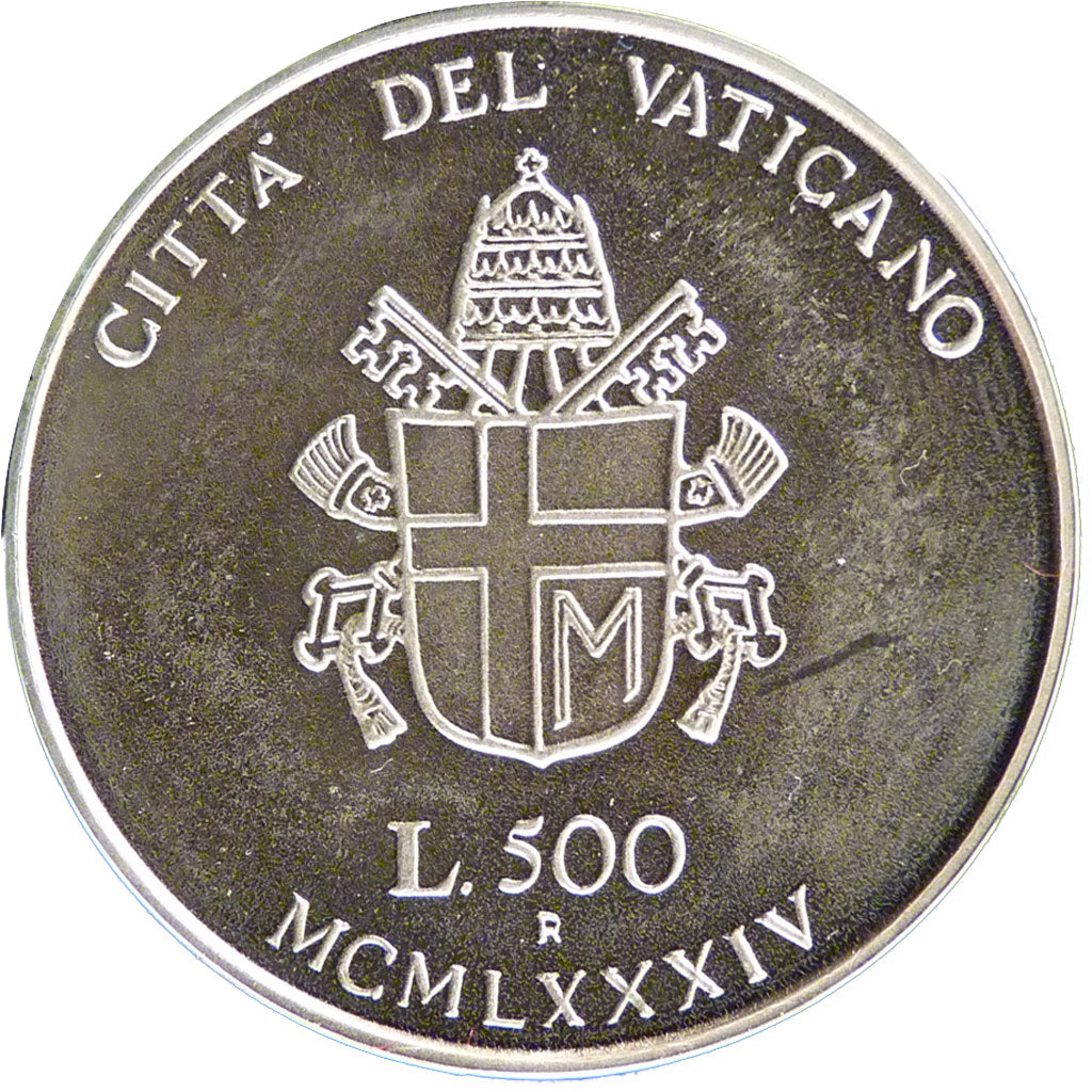 Vatican, 500 Lire, 1984, MS(60-62), Silver, 10.90