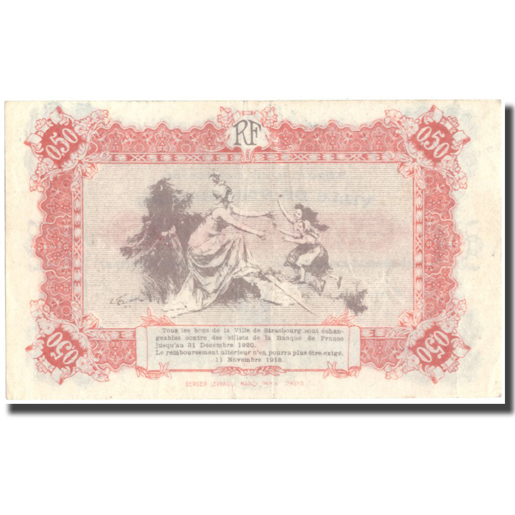 Francia, Strasbourg, 50 Centimes, 1918, SPL
