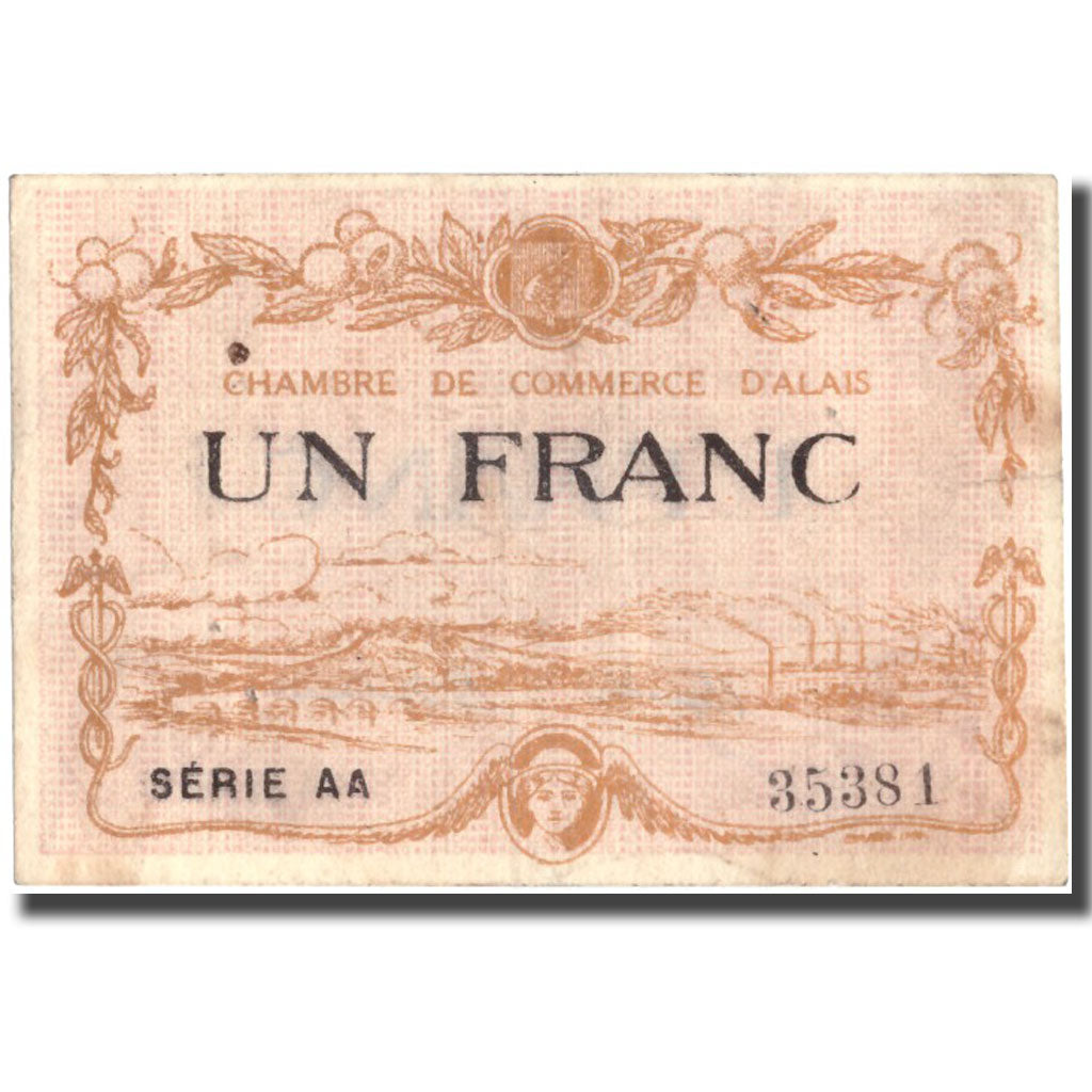 France, Alais, 1 Franc, 1915, AU(55-58), Pirot:4-5