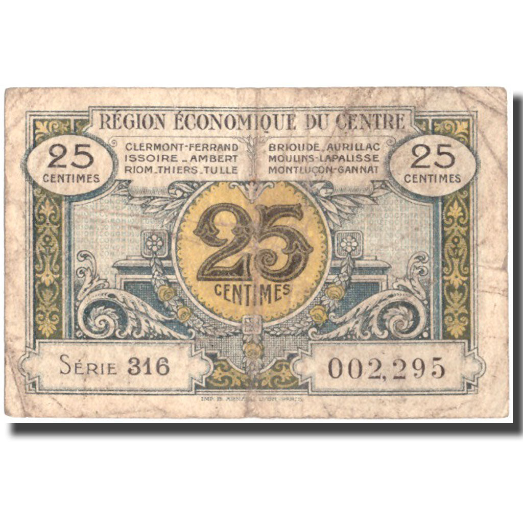 Francia, Clermont-Ferrand, 25 Centimes, B+, Pirot:40-1