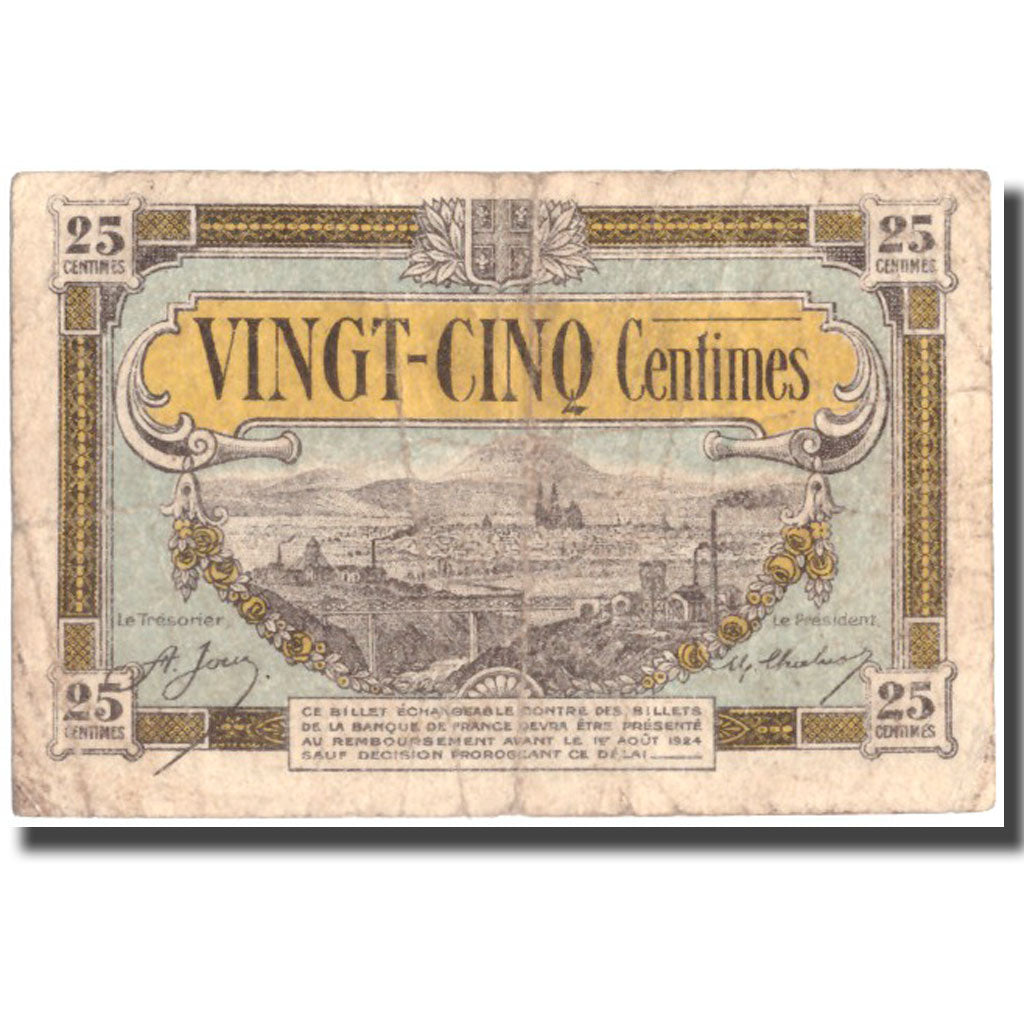 Francia, Clermont-Ferrand, 25 Centimes, B+, Pirot:40-1