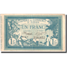 Banknote, Algeria, 1 Franc, Oran, 1915, 1915-11-10, EF(40-45),