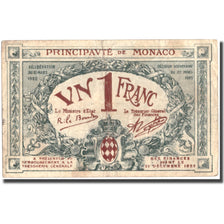 Banconote, Monaco, 1 Franc, N.D, 1920, 1920-03-20, MB