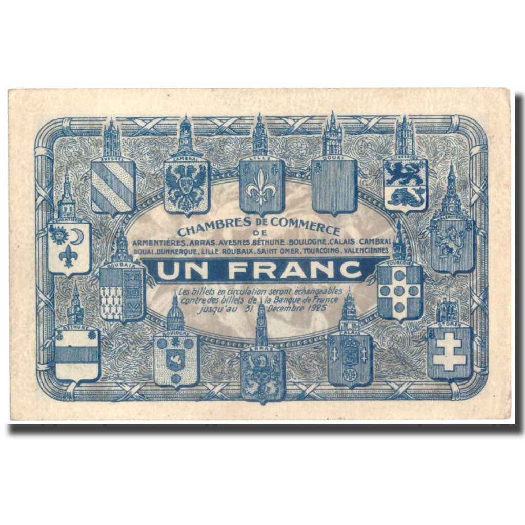 France, Lille, 1 Franc, 1925, EF(40-45), Pirot:94-5