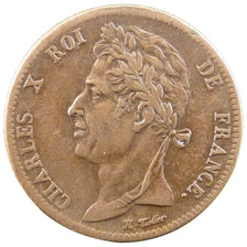 General Colony, 5 Centimes, 1828, Paris, AU(50-53), Bronze, Lecompte #300, 10.30