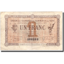 France, Tarn, 1 Franc, 1914, AU(50-53), Pirot:5-5