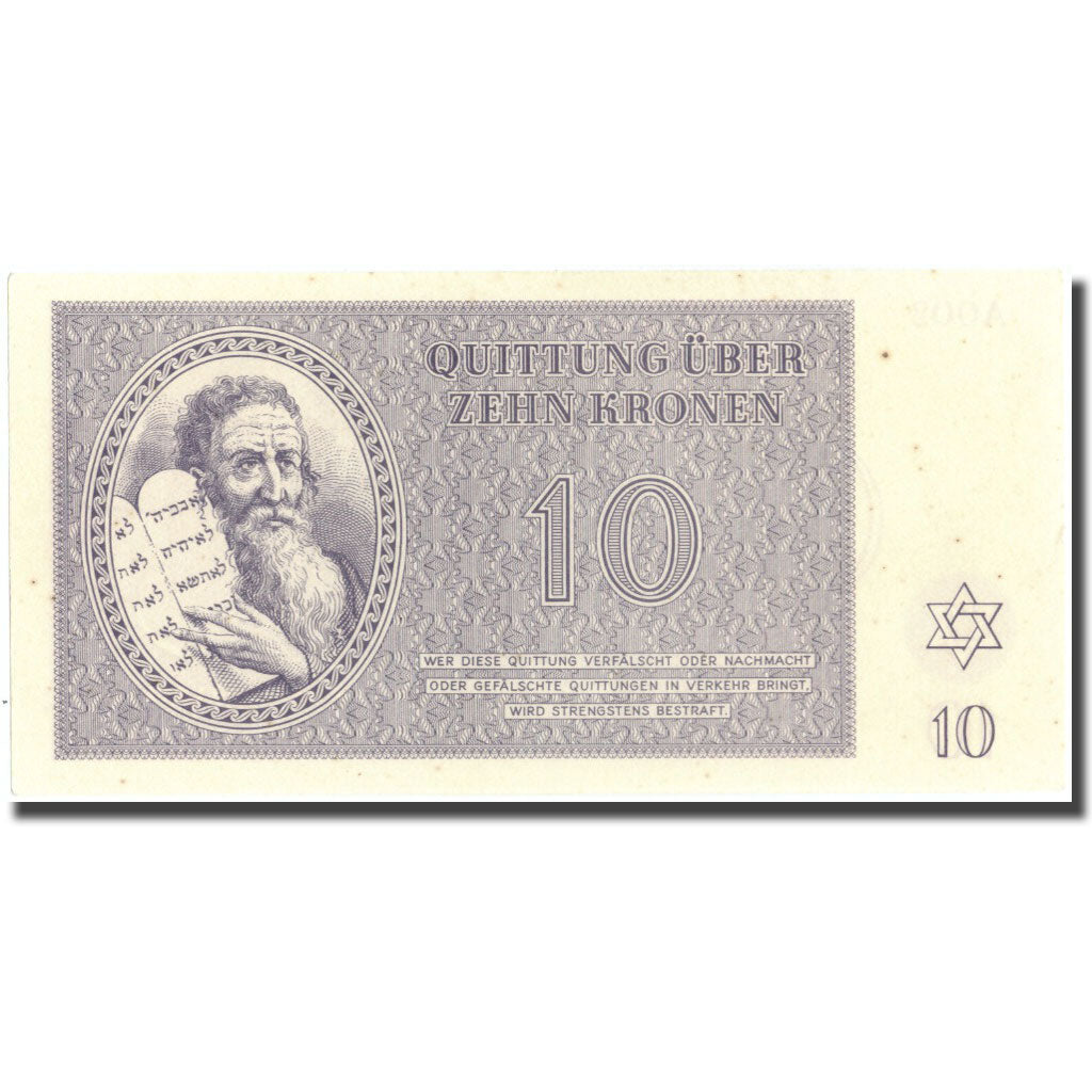 Banknote, Czechoslovakia, 10 Kronen, personnage, 1943, 1943-01-01, UNC(63)