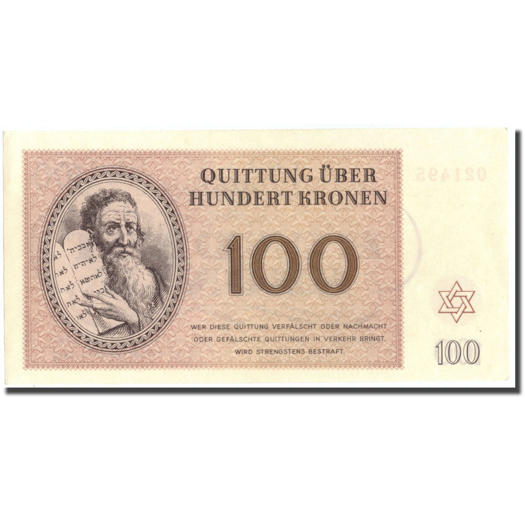 Banknote, Czechoslovakia, 100 Kronen, personnage, 1943, 1943-01-01, UNC(65-70)