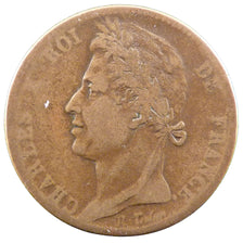 General Colony, 10 Centimes, 1827, La Rochelle, VF(20-25), Bronze, Lecompte...