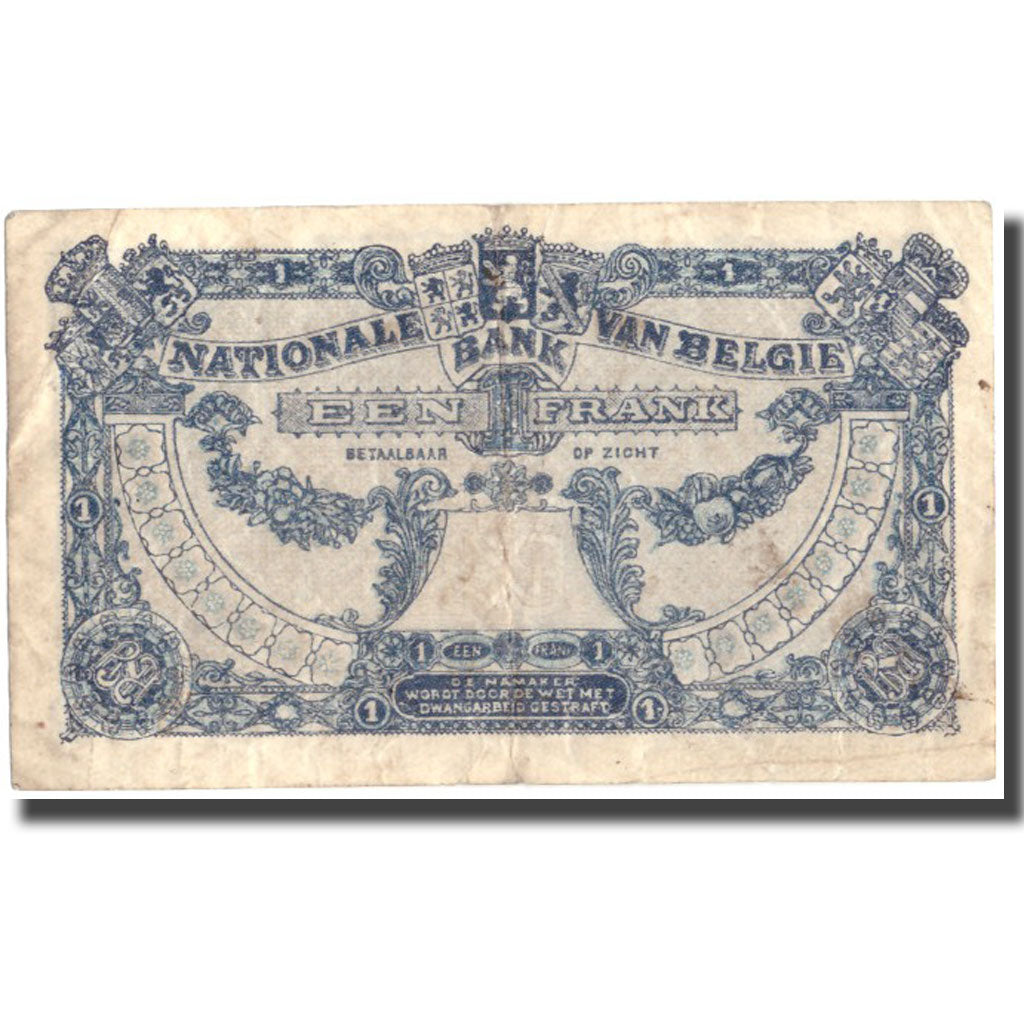 Banknote, Belgium, 1 Franc, 1920, 1920-05-03, KM:92, VF(20-25)
