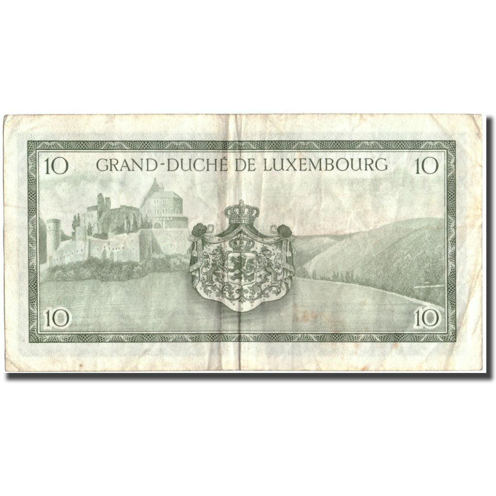 Geldschein, Luxemburg, 10 Francs, Undated (1954), KM:48a, S+