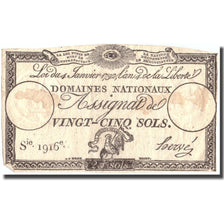 France, 25 Sols, 1792, 1792-01-04, EF(40-45), KM:A55