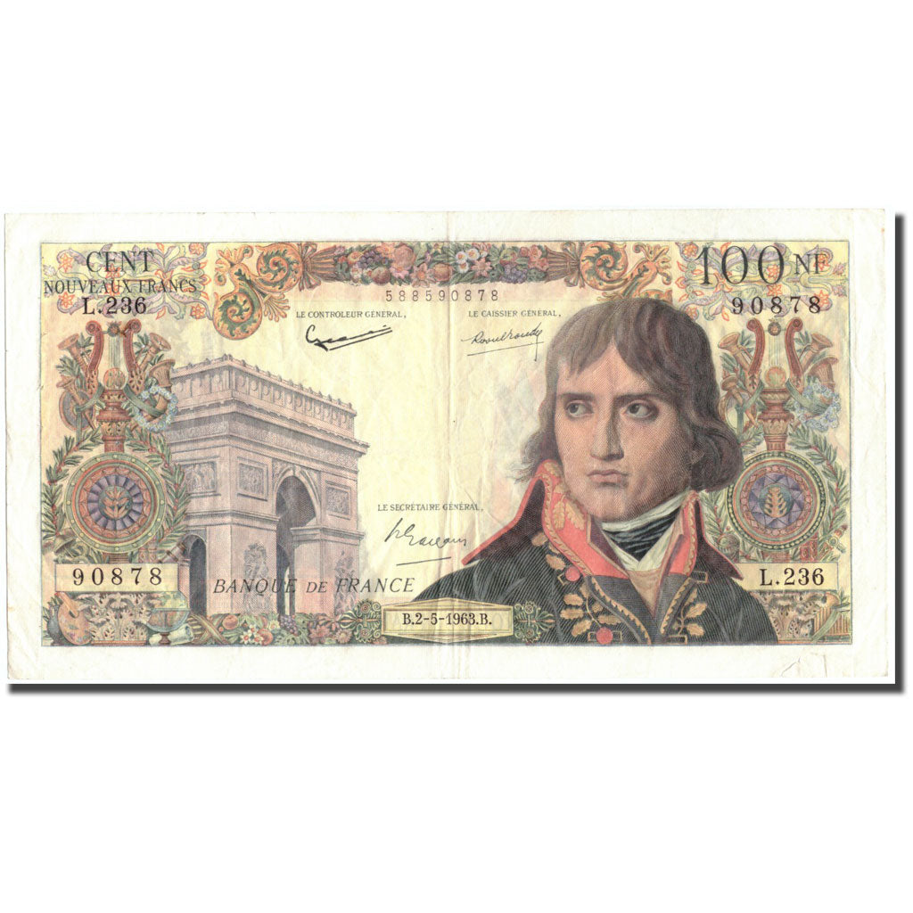France, 100 Nouveaux Francs, 100 NF 1959-1964 ''Bonaparte'', 1963, 1963-05-02