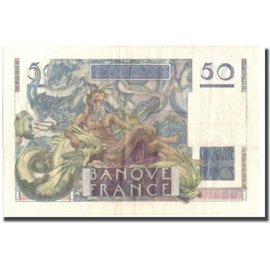 Francia, 50 Francs, 50 F 1946-1951 ''Le Verrier'', 1949, 1949-02-17, BB+