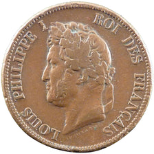 General Colony, 10 Centimes, 1841, Paris, EF(40-45), Bronze, Lecompte #316,...