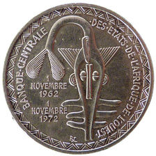 West Africa, 500 Francs, 1972, AU(55-58), Silver, 25.00