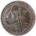 West Africa, 500 Francs, 1972, AU(55-58), Silver, 25.00