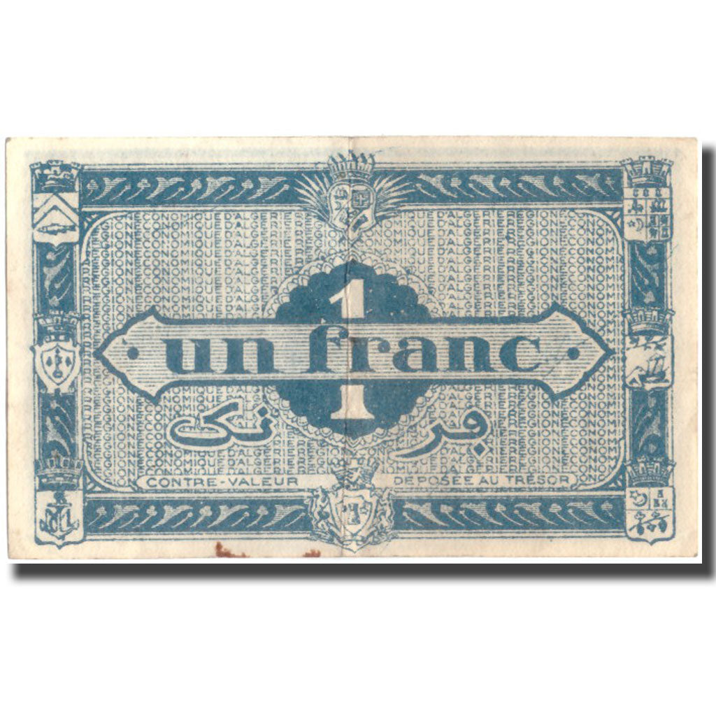 Banknote, Algeria, 1 Franc, Undated 1944, KM:101, AU(55-58)