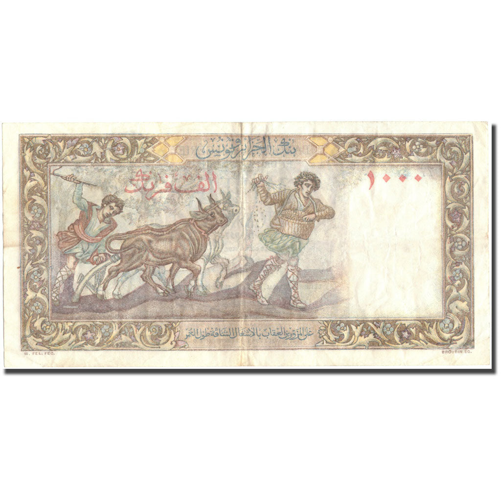 Banknote, Algeria, 1000 Francs, 1957, 1957-02-14, KM:107b, VF(30-35)
