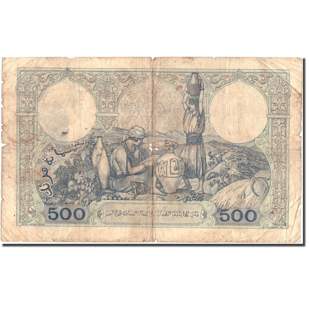 Banknote, Algeria, 500 Francs, 1926, 1926-07-09, KM:82, F(12-15)