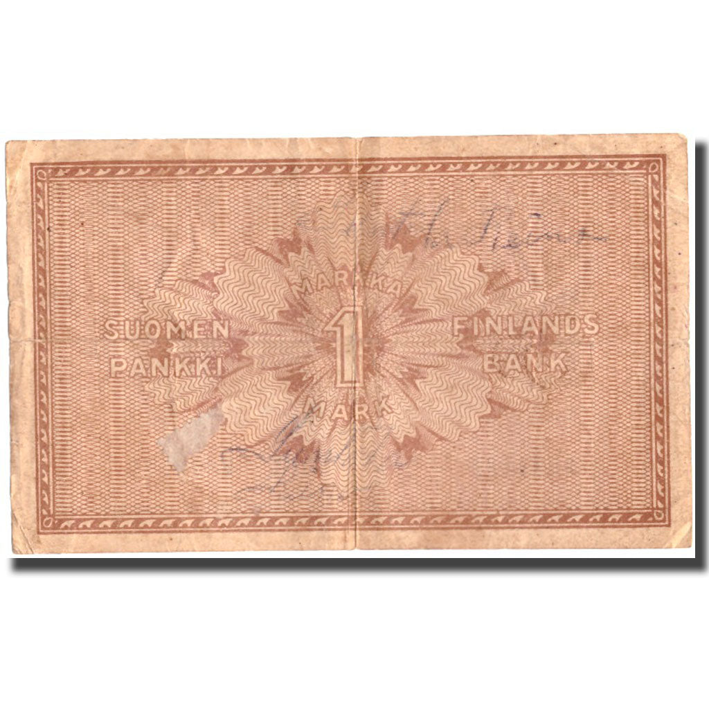 Banknote, Finland, 1 Markka, 1918, 1918, KM:35, VF(20-25)