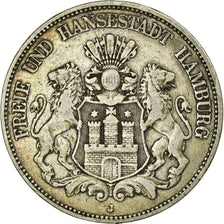 Coin, German States, HAMBURG, 5 Mark, 1876, Hambourg, EF(40-45), Silver, KM:598