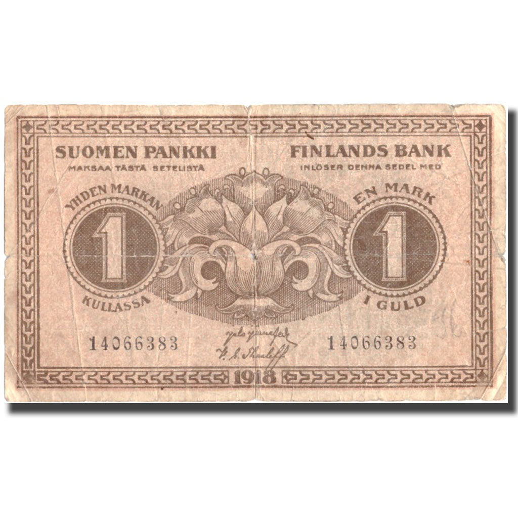Banknote, Finland, 1 Markka, 1918, 1918, KM:35, VG(8-10)