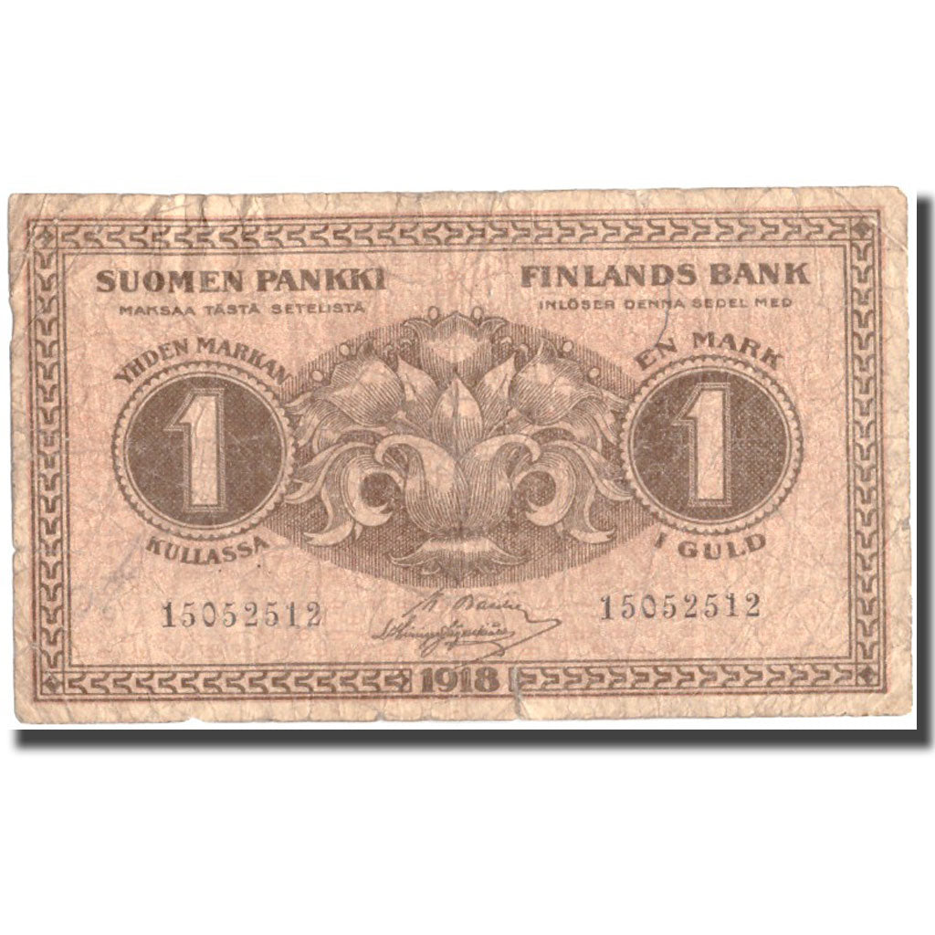 Banknote, Finland, 1 Markka, 1918, 1918, KM:35, VG(8-10)