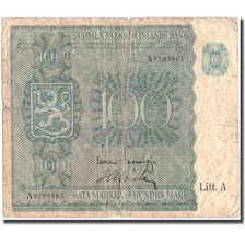 Billete, 100 Markkaa, 1945, Finlandia, 1945, KM:80a, RC