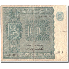 Banknote, Finland, 100 Markkaa, 1945, 1945, KM:80a, VG(8-10)