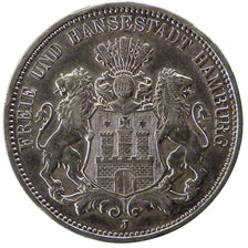 Germania, 3 Mark, 1911, Hambourg, SPL-, Argento, KM:296