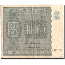Banknote, Finland, 100 Markkaa, 1945, 1945, KM:88, VG(8-10)