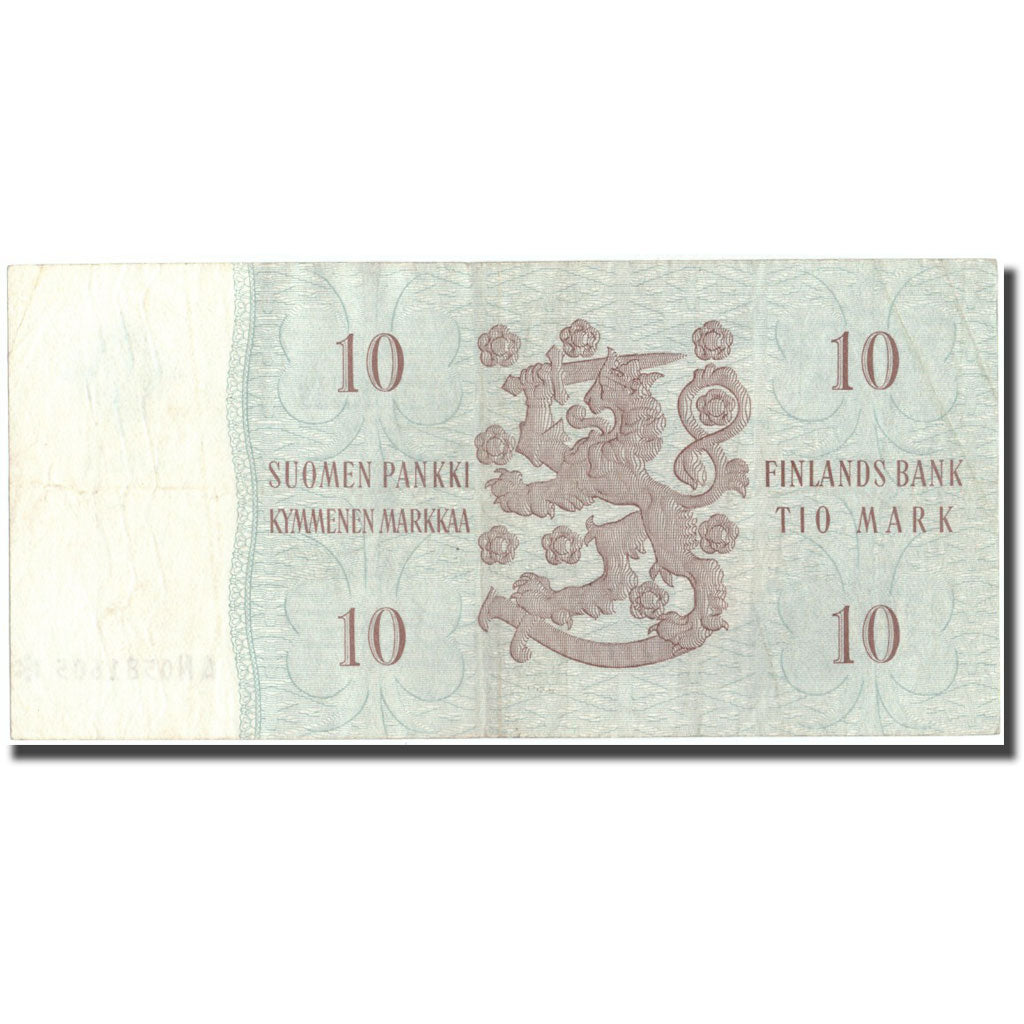 Banknote, Finland, 10 Markkaa, 1963, 1963, KM:104r, VF(20-25)