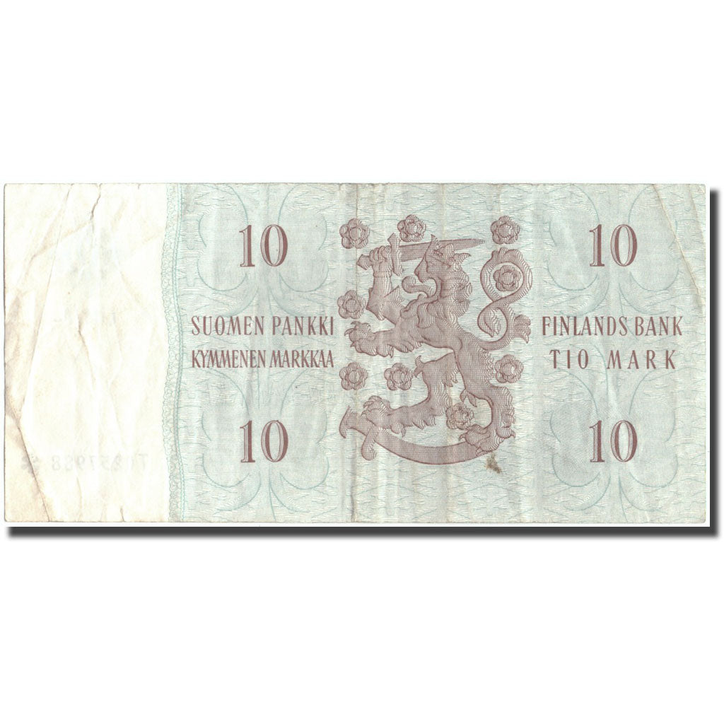 Banknote, Finland, 10 Markkaa, 1963, 1963, KM:104r, VF(20-25)