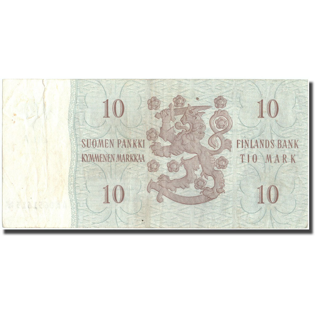 Banknote, Finland, 10 Markkaa, 1963, 1963, KM:104r, VF(20-25)