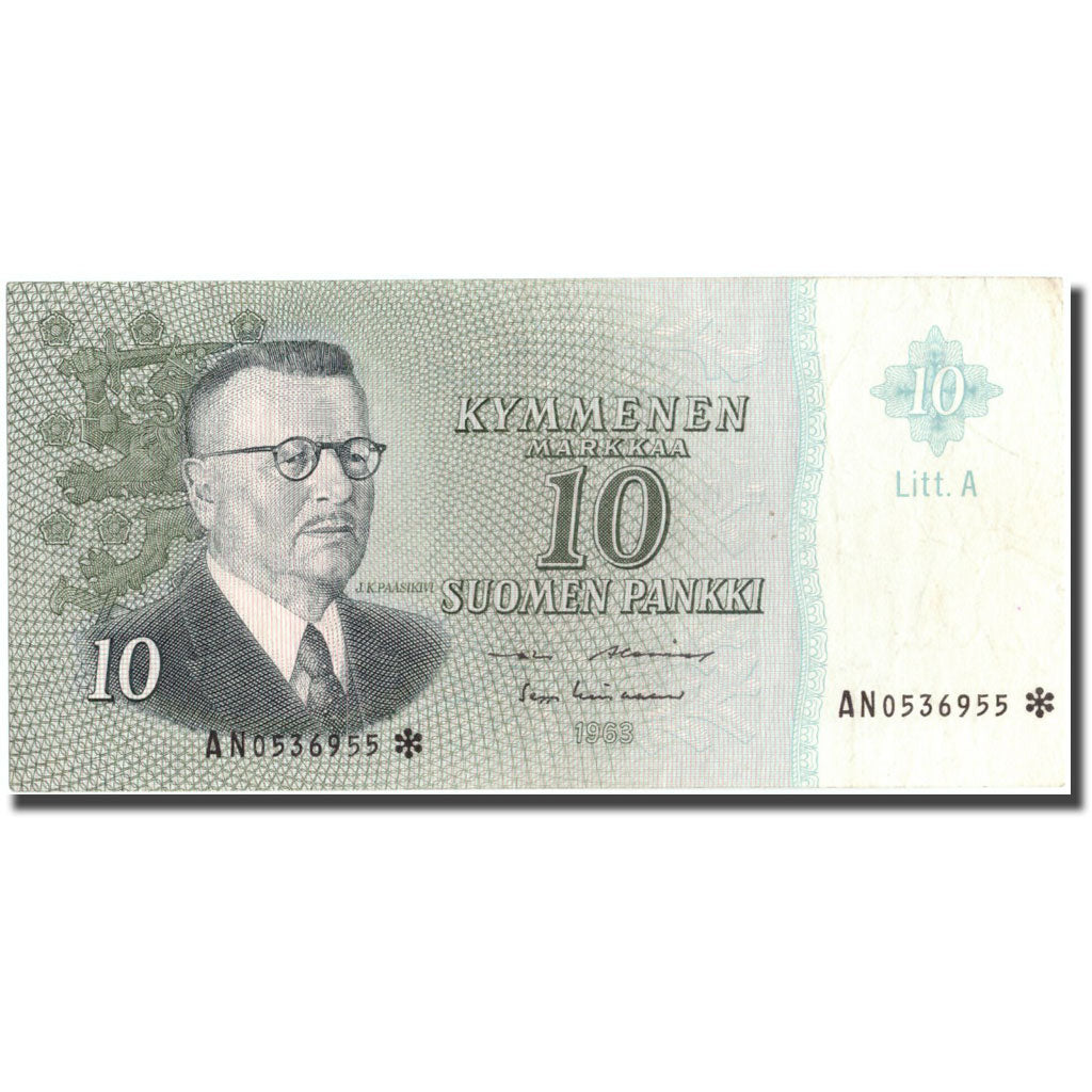 Banknote, Finland, 10 Markkaa, 1963, 1963, KM:104r, AU(50-53)