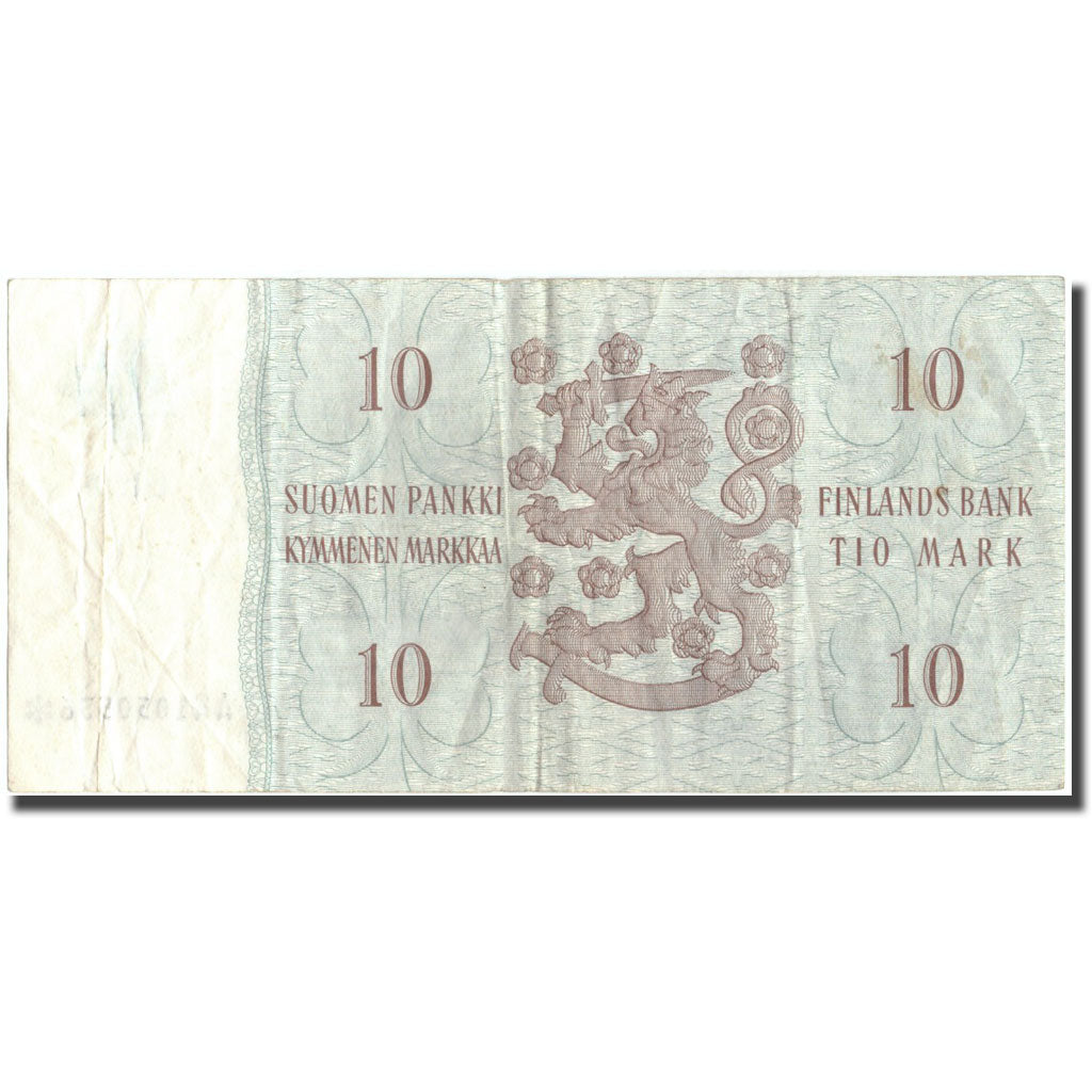 Banknote, Finland, 10 Markkaa, 1963, 1963, KM:104r, VF(30-35)