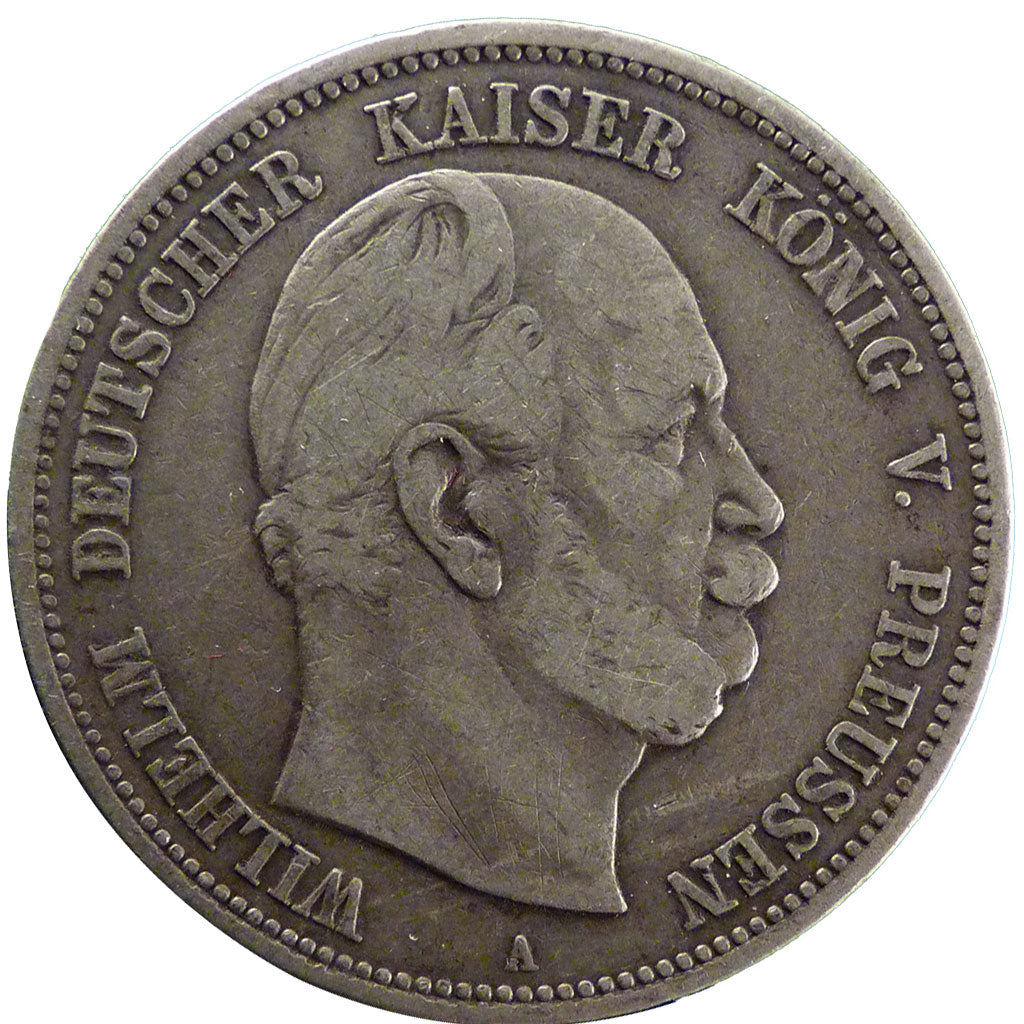 GERMAN STATES, 5 Mark, 1874, Berlin, KM #503, VF(20-25), Silver, 27.40