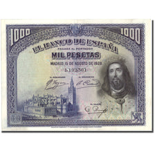 Banknote, Spain, 1000 Pesetas, 1928, 1928-08-15, KM:78a, EF(40-45)