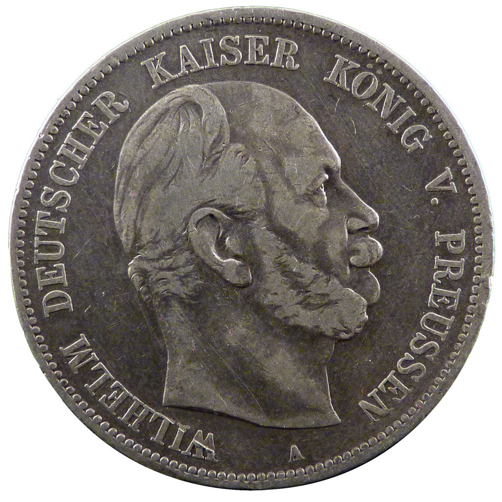 GERMAN STATES, 5 Mark, 1874, Berlin, KM #503, VF(30-35), Silver, 27.40