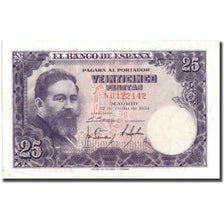 Banknote, Spain, 25 Pesetas, 1954, 1954-07-22, KM:147a, EF(40-45)