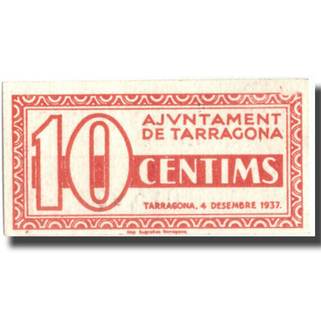 Geldschein, Spanien, 10 Centimes, N.D, 1937, 1937, UNZ-