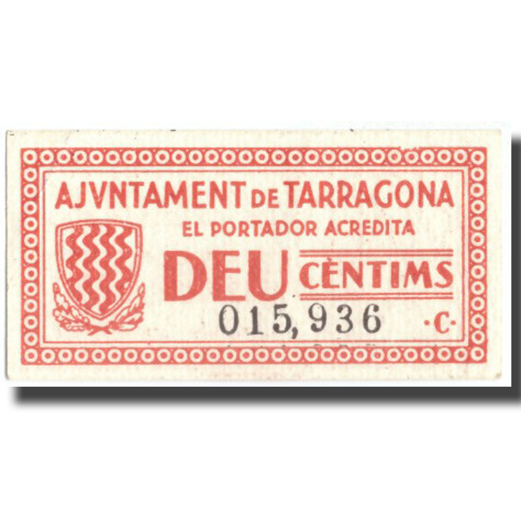 Geldschein, Spanien, 10 Centimes, N.D, 1937, 1937, UNZ-
