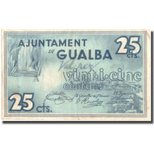 Banknote, Spain, 25 Centimos, GUALBA, personnage, 1937, 1937, EF(40-45)