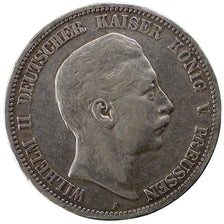 GERMAN STATES, 5 Mark, 1902, Berlin, KM #523, EF(40-45), Silver, 38, 27.60