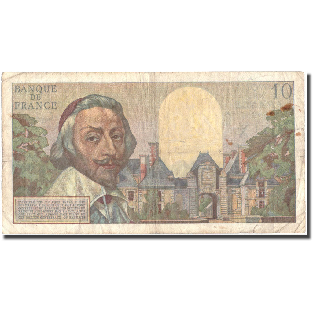 Francia, 10 Nouveaux Francs, 10 NF 1959-1963 ''Richelieu'', 1960, 1960-08-04