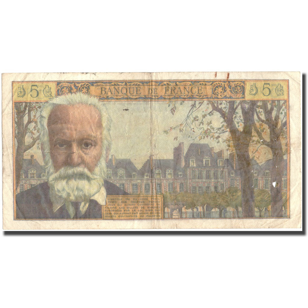 France, 5 Nouveaux Francs, 5 NF 1959-1965 ''Victor Hugo'', 1961, 1961-04-06