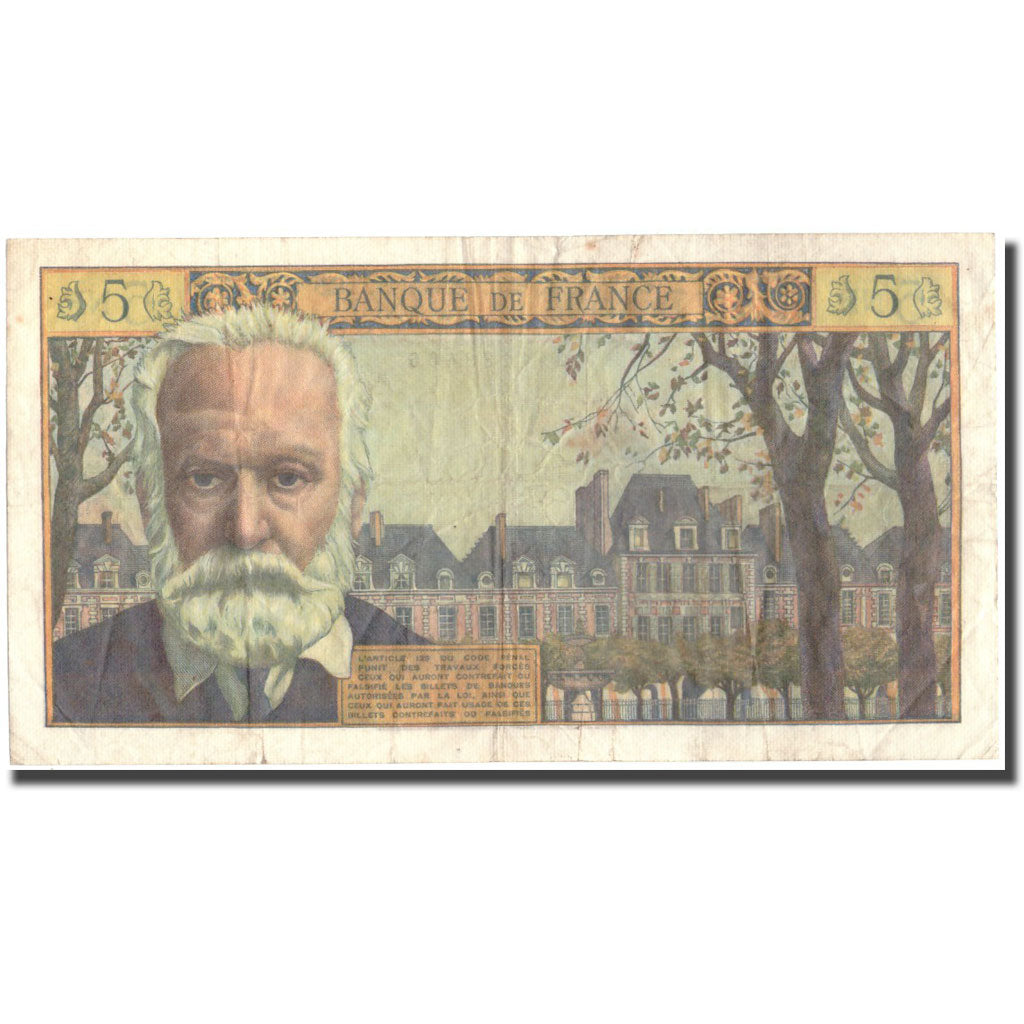 France, 5 Nouveaux Francs, 5 NF 1959-1965 ''Victor Hugo'', 1963, 1963-02-07
