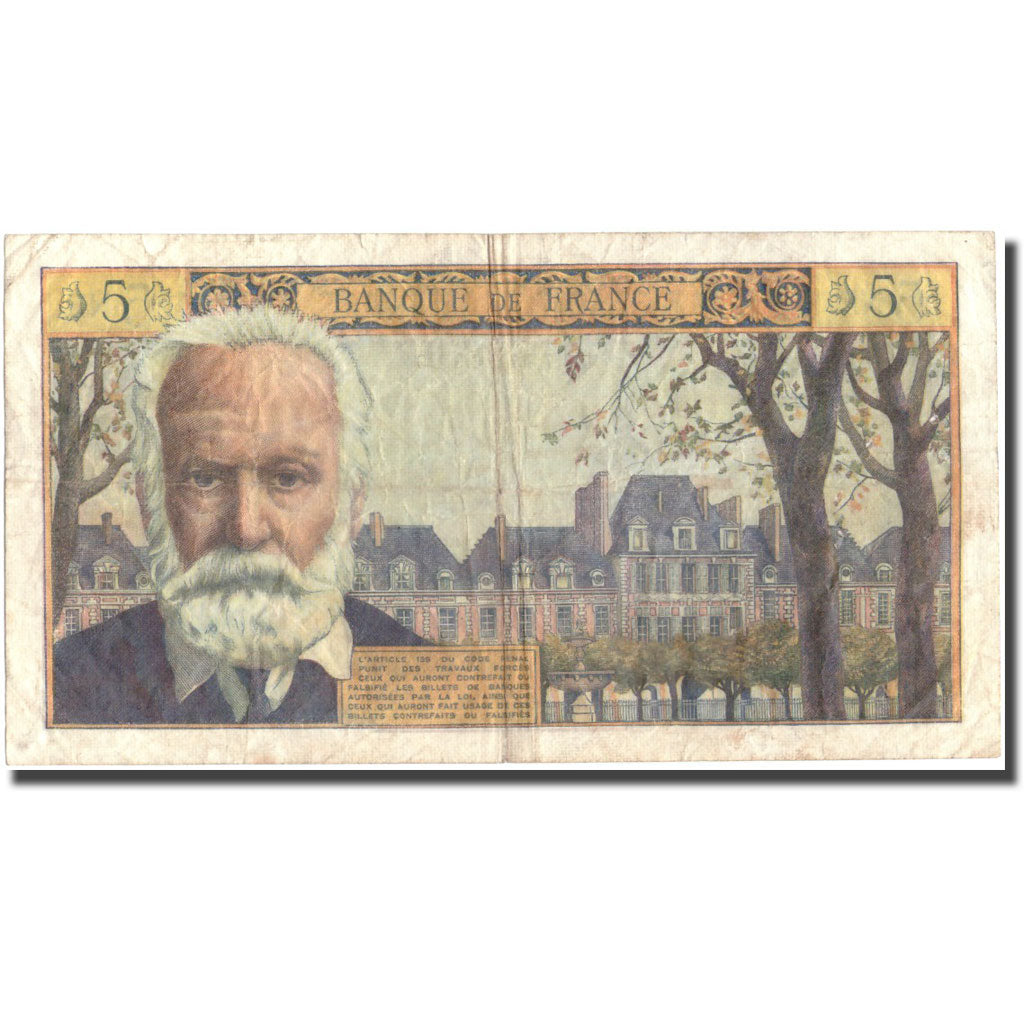 Francia, 5 Nouveaux Francs, 5 NF 1959-1965 ''Victor Hugo'', 1965, 1965-07-01