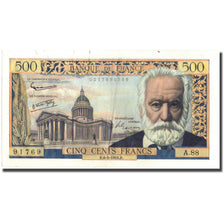 Francja, 500 Francs, Victor Hugo, 1958, 1958-02-06, AU(50-53), Fayette:35.8